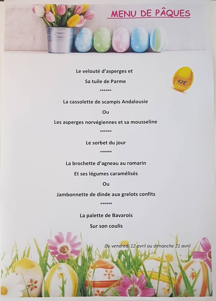 menu de Paques